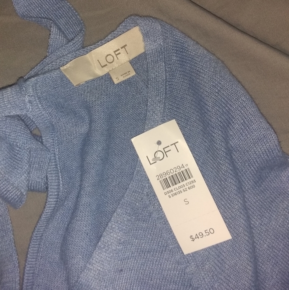 NWT Loft Tie Back Sweater, Sz S - Picture 5 of 5